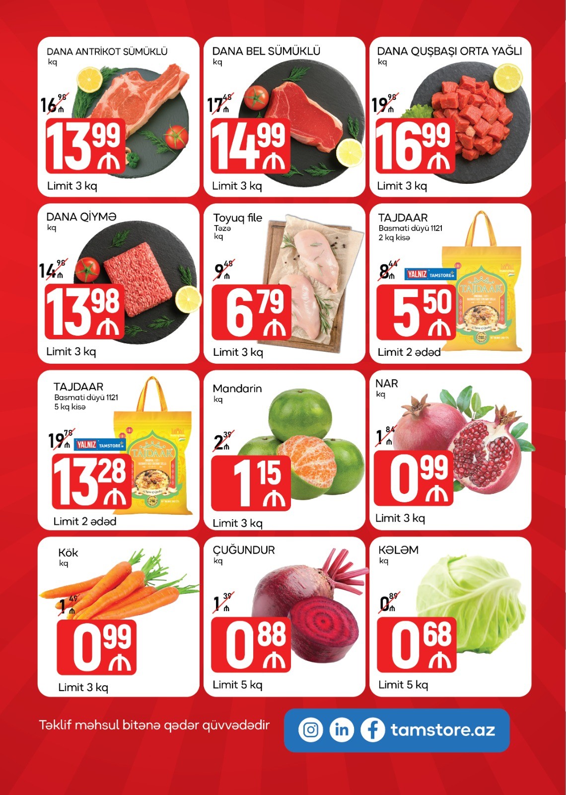 "Tamstore" bu məhsulların qiymətində ciddi dəyişiklik etdi - Siyahı